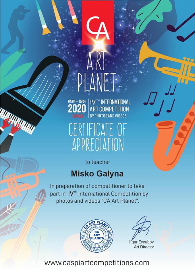 Подяка художньому керівнику Молодіжного хору ТНПУ Галині Міського